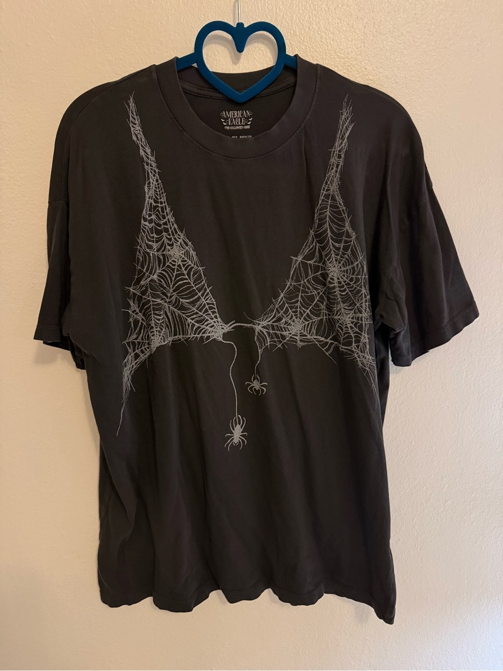 AE Oversized Spiderweb Bra Halloween GraphicT-Shirt
